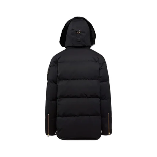 Moose Knuckles 3Q Detachable-Hood Logo Plaque Padded Jacket
