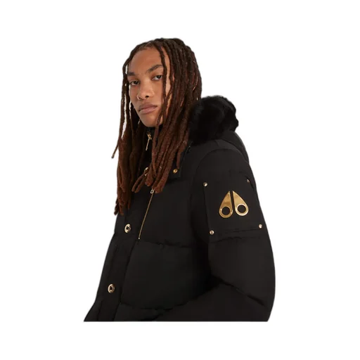 Moose Knuckles 3Q Detachable-Hood Logo Plaque Padded Jacket