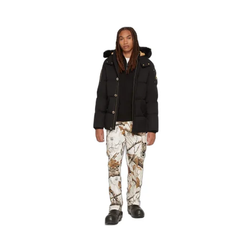 Moose Knuckles 3Q Detachable-Hood Logo Plaque Padded Jacket