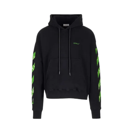 Arrow-Motif Cotton Hoodie