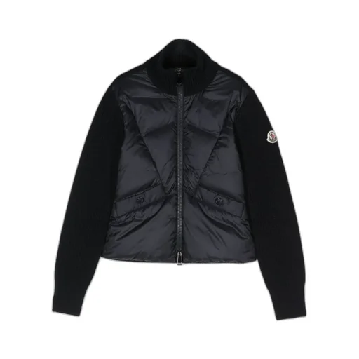 Moncler Enfant High-Neck Ribbed Zipped Padded Jacket