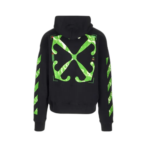 Arrow-Motif Cotton Hoodie