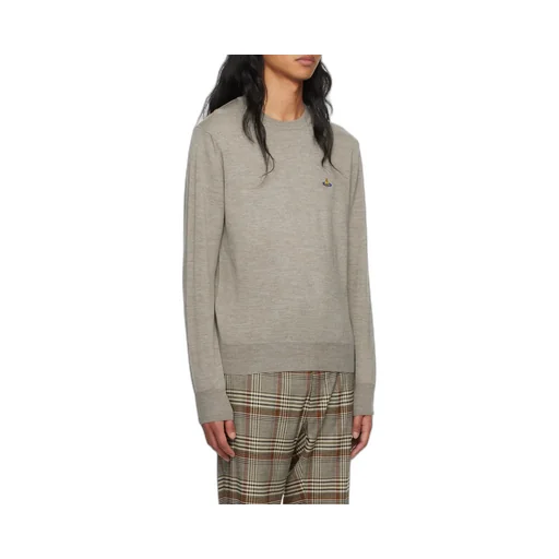 Vivienne Westwood Orb Embroidered Crewneck Knitted Jumper
