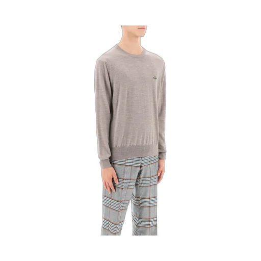 Vivienne Westwood Orb Embroidered Crewneck Knitted Jumper