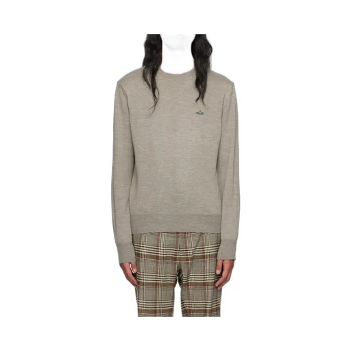 Vivienne Westwood Orb Embroidered Crewneck Knitted Jumper