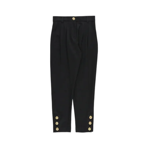 Balmain Kids High-Waist Pleated Trousers