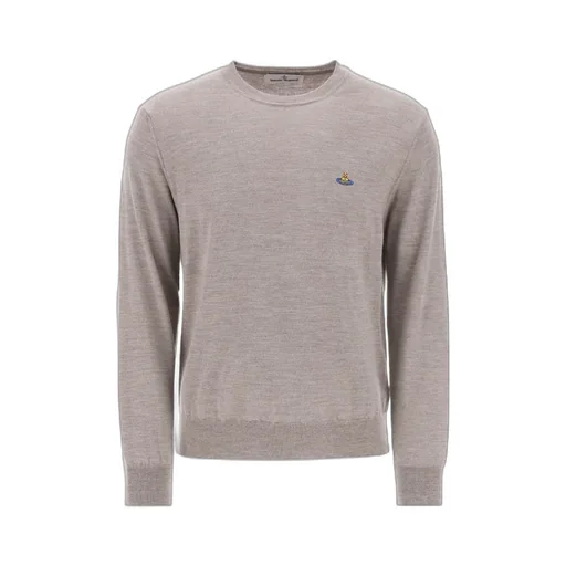 Vivienne Westwood Orb Embroidered Crewneck Knitted Jumper