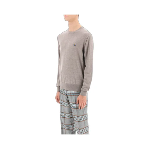 Vivienne Westwood Orb Embroidered Crewneck Knitted Jumper