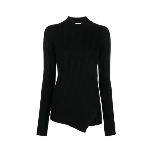 Stella Mccartney Crewneck Asymmetric-Hem Knitted Jumper