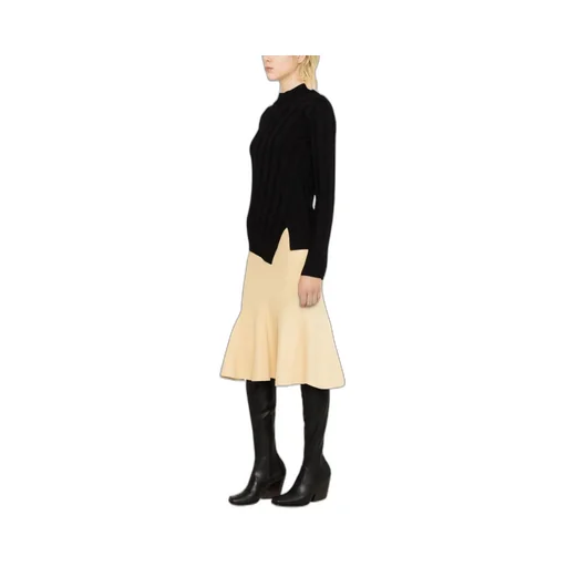 Stella Mccartney Crewneck Asymmetric-Hem Knitted Jumper