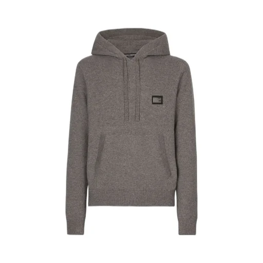 Dolce & Gabbana Logo Plaque Hooded Sweater