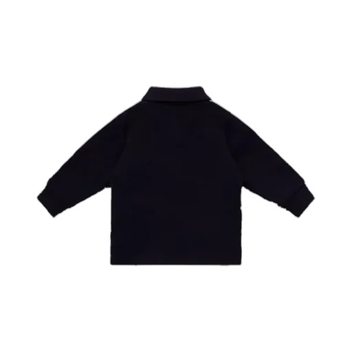 Moncler Enfant Logo Patch Long-Sleeved Polo Shirt