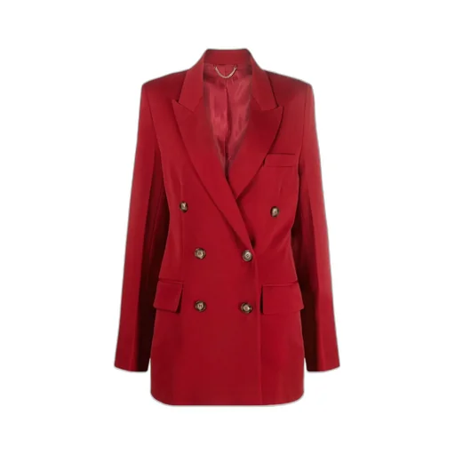 Victoria Beckham Double Breasted Straight Hem Blazer