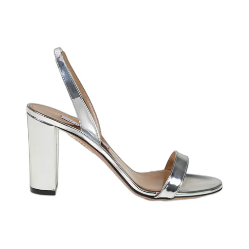 Aquazzura So Nude Metallic Slingback Sandals