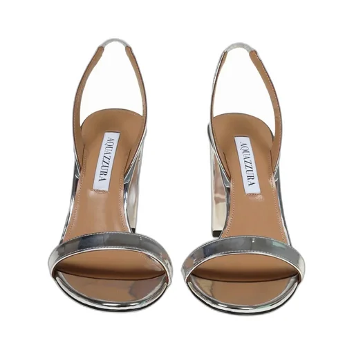 Aquazzura So Nude Metallic Slingback Sandals