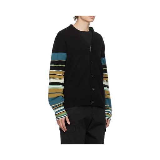 Stripe-Print Cardigan
