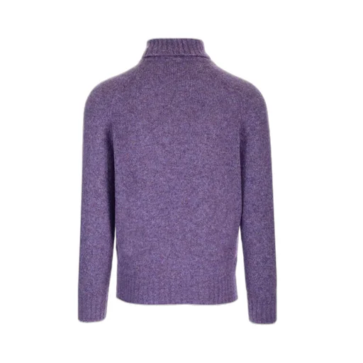 Funnel-Neck Knit Sweatshirt