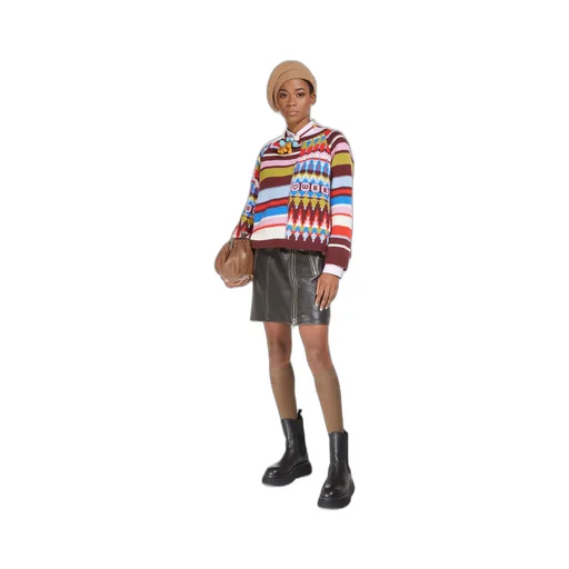 Spliced Knitted Sweater