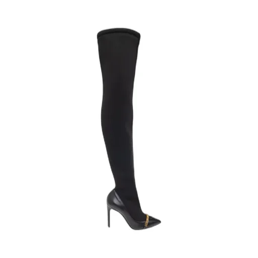 Embossed-Logo 110Mm Leather Boots