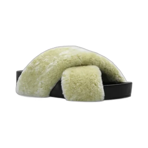 Jil Sander Shearling Open-Toe Sandals