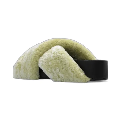Jil Sander Shearling Open-Toe Sandals