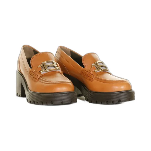 Hogan Logo Buckled Slip-On Loafers