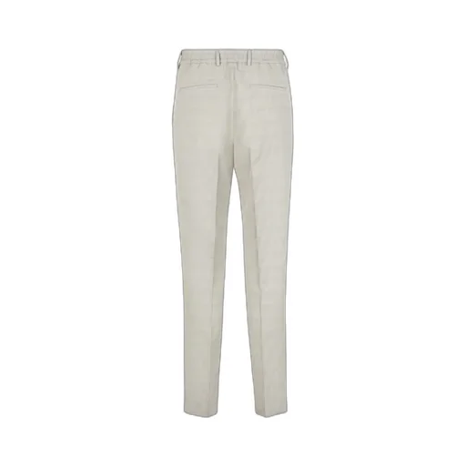 Beige Jacquard Fabric Trousers