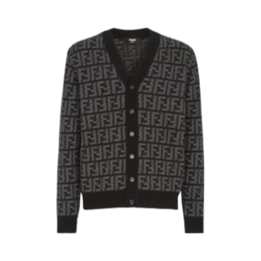 Fendi Monogrammed Button-Up Cardigan