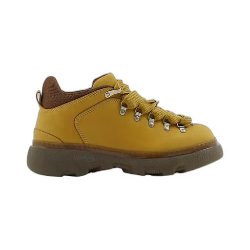 Burberry Round-Toe Lace-Up Ankle Boots