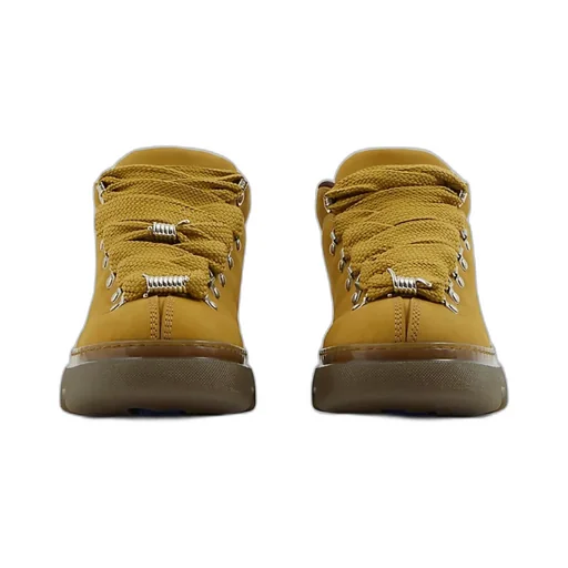 Burberry Round-Toe Lace-Up Ankle Boots