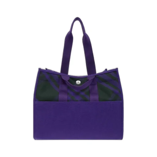 Burberry Check Pattern Tote Bag