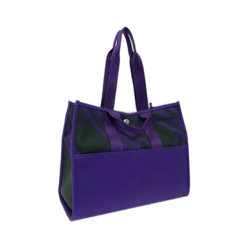 Burberry Check Pattern Tote Bag