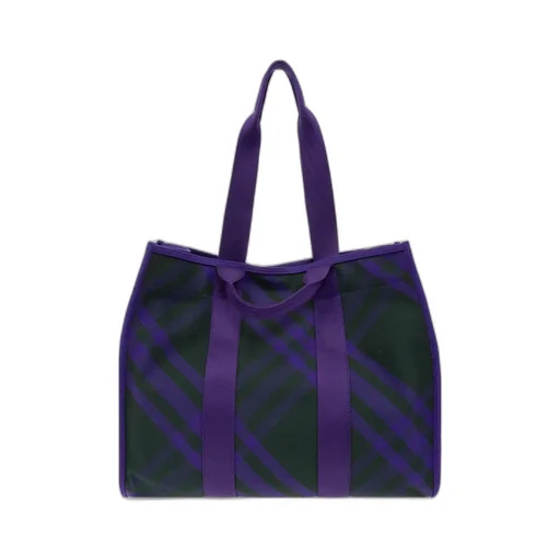 Burberry Check Pattern Tote Bag