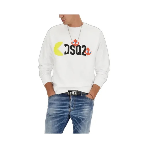 Dsquared2 Pac-Man Logo Printed Crewneck Sweatshirt