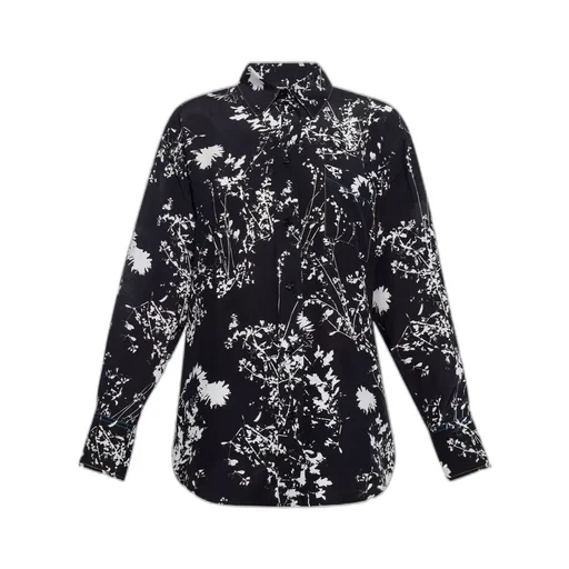 Floral-Print Silk Shirt