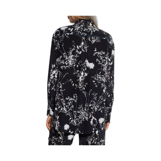 Floral-Print Silk Shirt