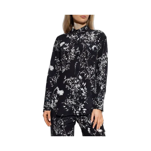 Floral-Print Silk Shirt