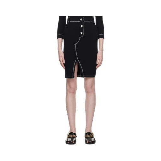 Mid-Length Skirt With Slit