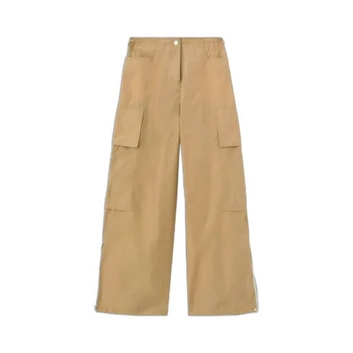 Palm Angels Drawstring Hem Wide Leg Trousers