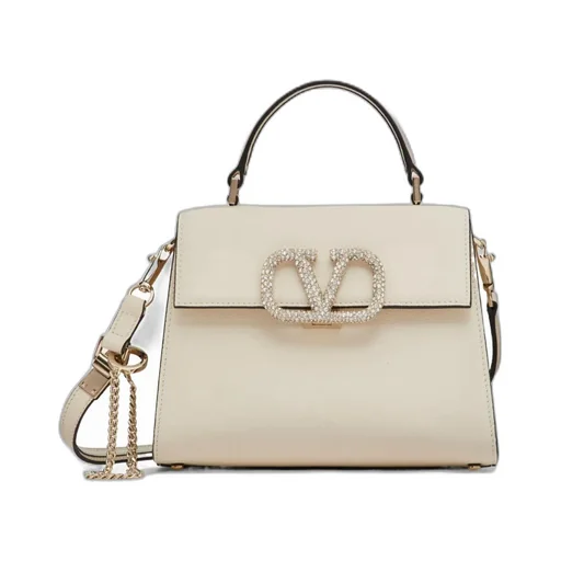 Valentino Vsling Logo Embellished Small Top Handle Bag