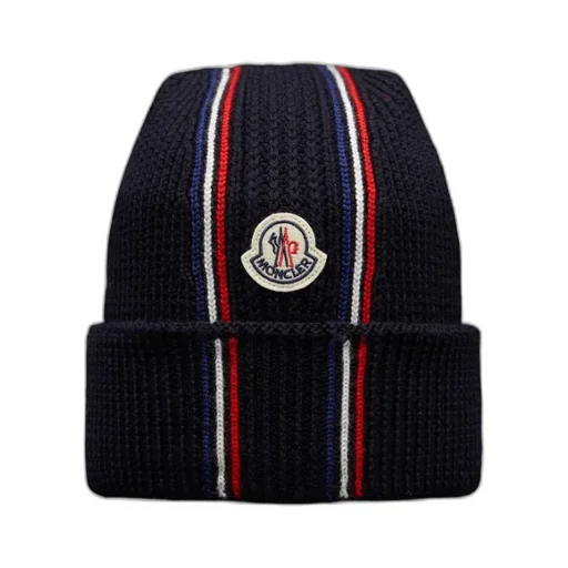 Moncler Logo Patch Knitted Beanie