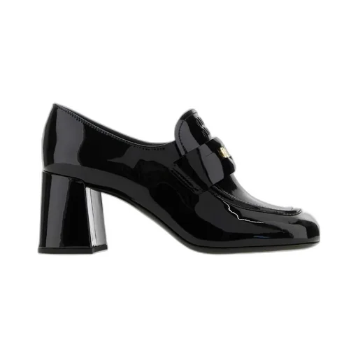 Miu Miu High-Heeled Slip-On Moccasins