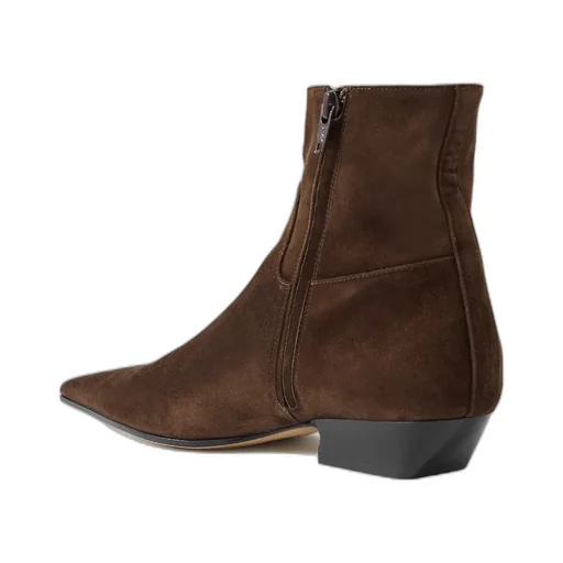 Khaite Marfa Square-Toe Ankle Boots