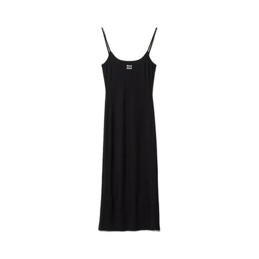 Miu Miu Logo-Detailed Sleeveless Dress