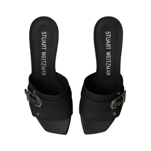 Square-Headed High-Heeled Sandals