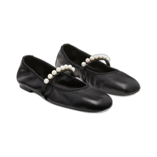 Stuart Weitzman Goldie Embellished Ballet Flats