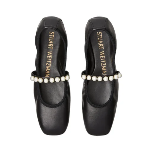 Stuart Weitzman Goldie Embellished Ballet Flats