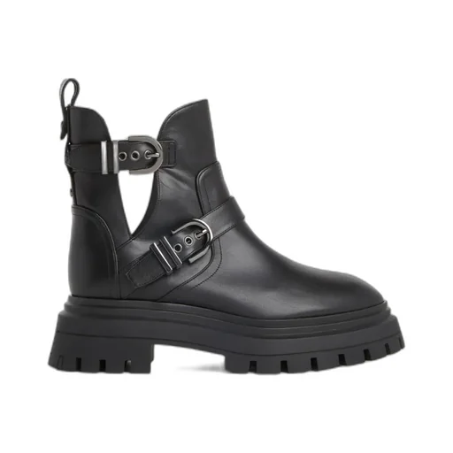 Round-Head Buckle Ankle Boots