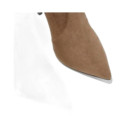 115Mm Blade Suede Boots
