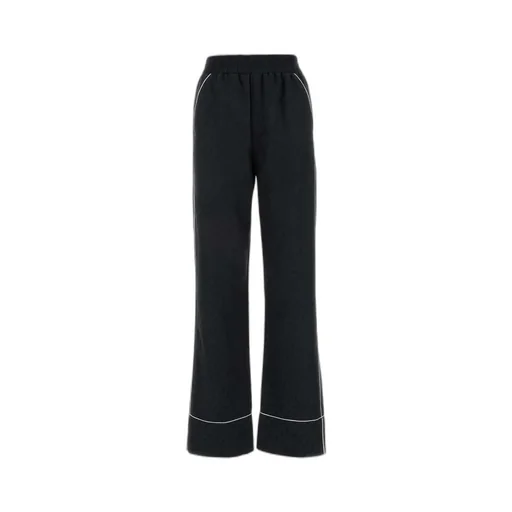 Off-White High Waist Straight Leg Trousers
